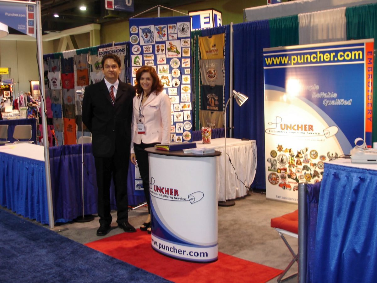 Puncher.com booth at the ISS show in Long Beach, California